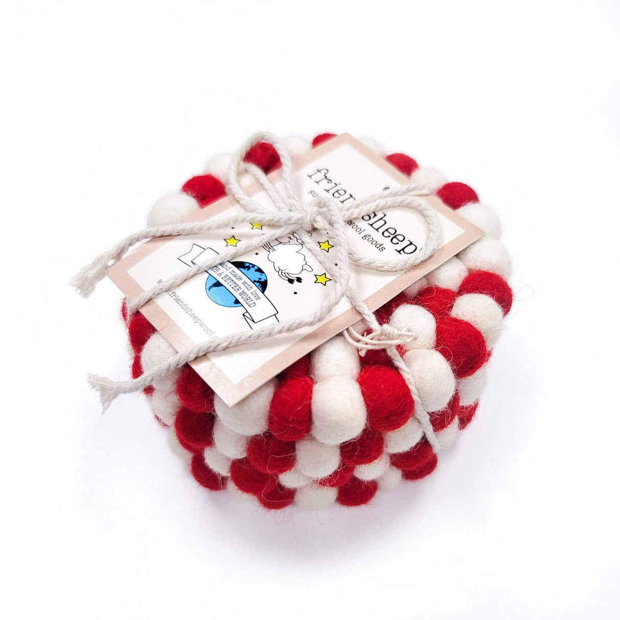 Candy Cane Eco Coasters/Trivets