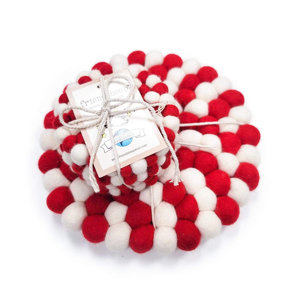 Candy Cane Eco Coasters/Trivets