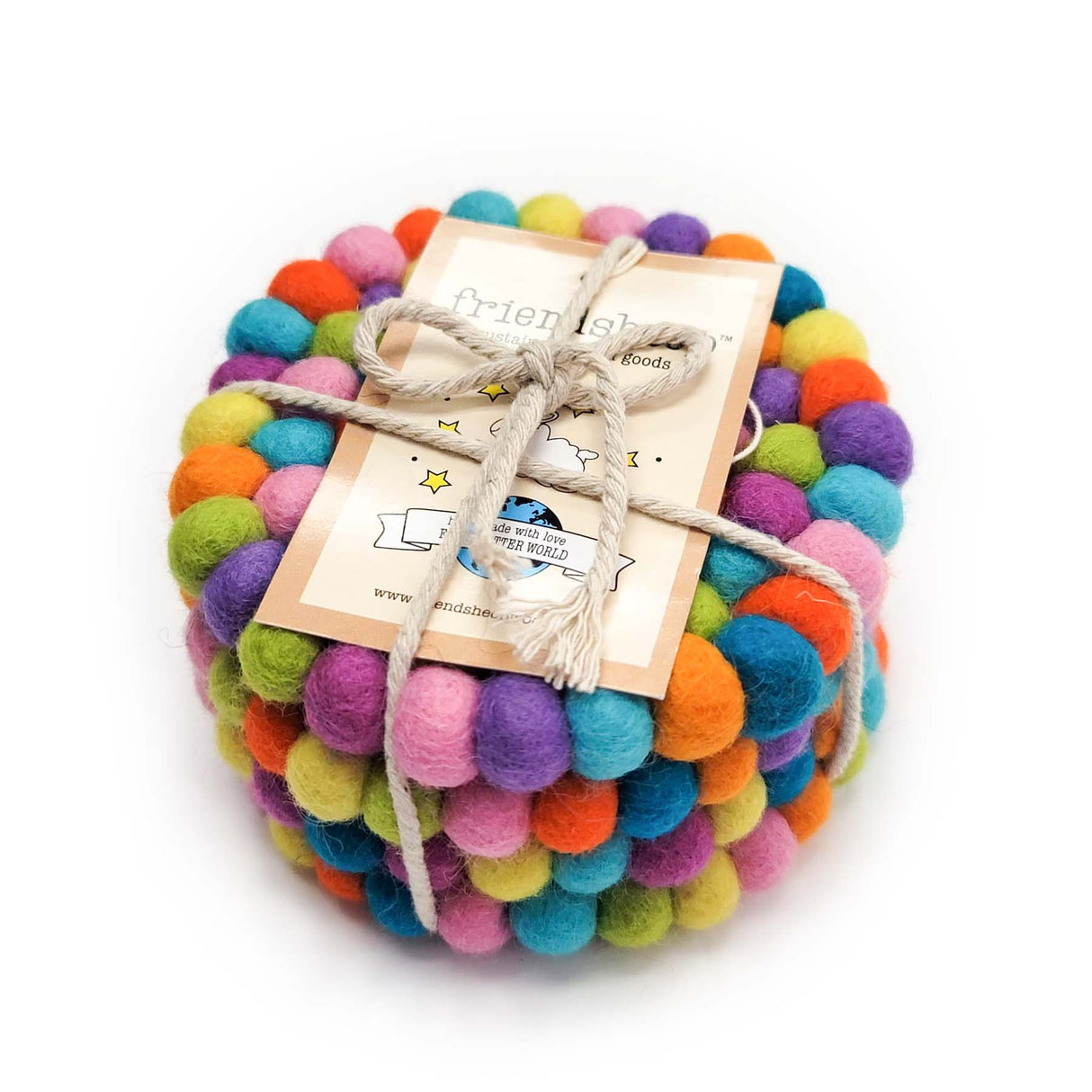 Shiny Happy Rainbow Eco Coasters/Trivets