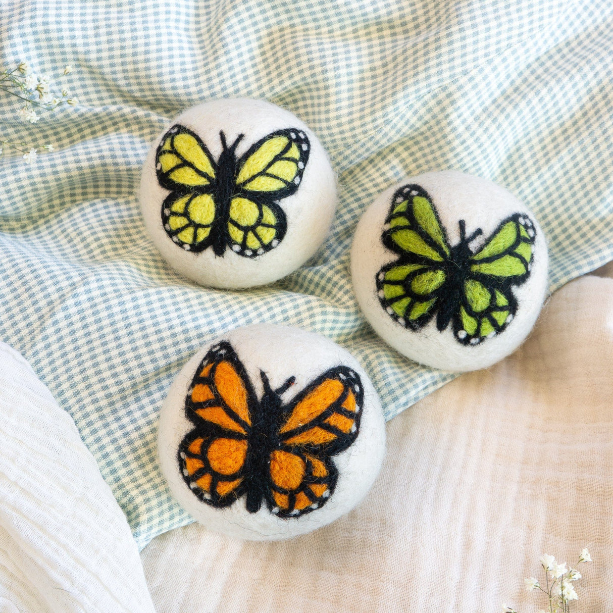 Sun Monarch Butterfly Trio
