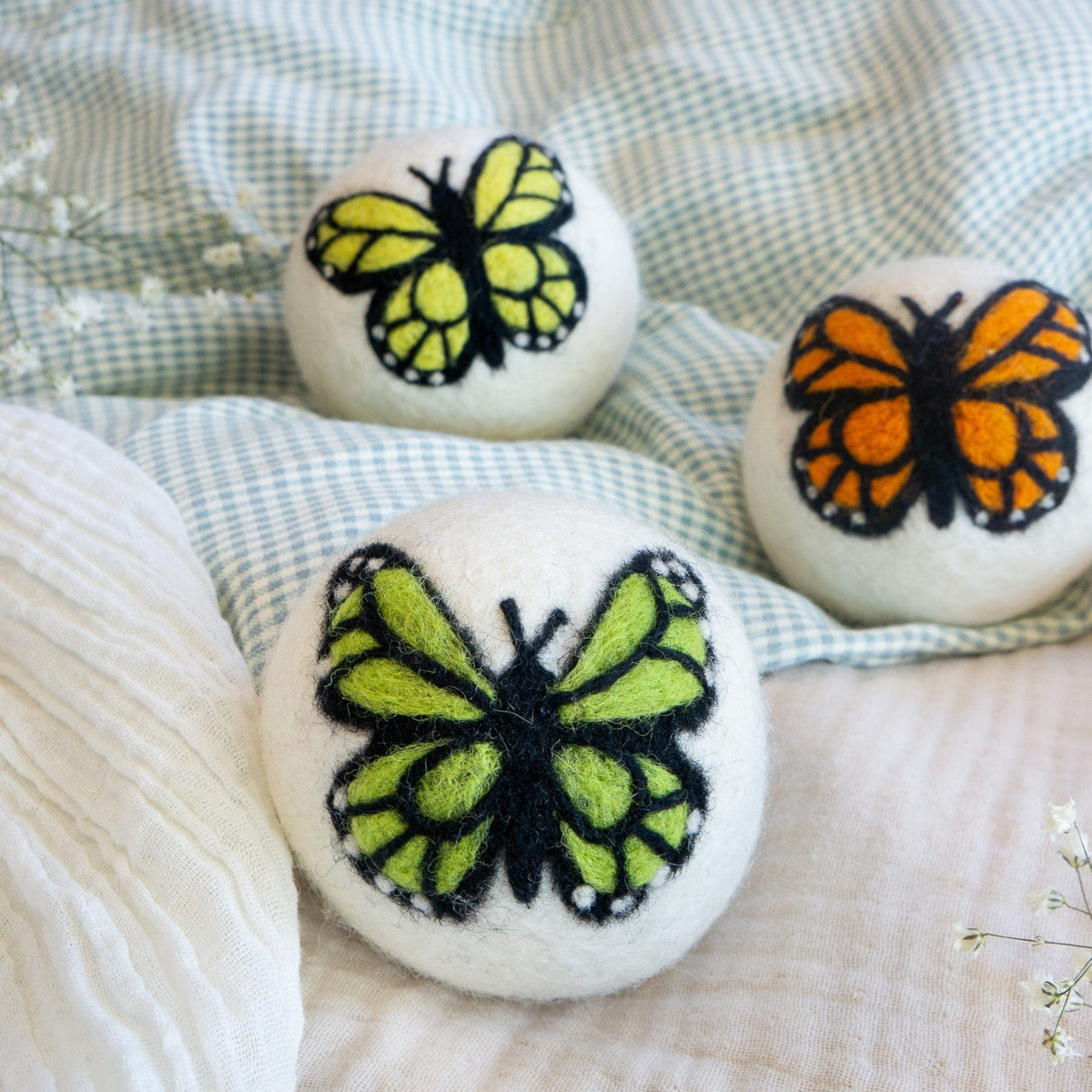 Sun Monarch Butterfly Trio
