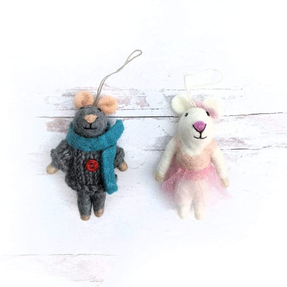Friendsheep Lulu and Marty Mouse Ornaments - Thumbnail 2