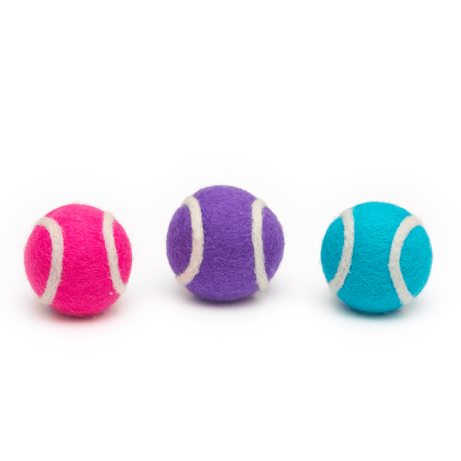 Pop Colors Mini Tennis Wool Balls 1.5 in - Set of 3