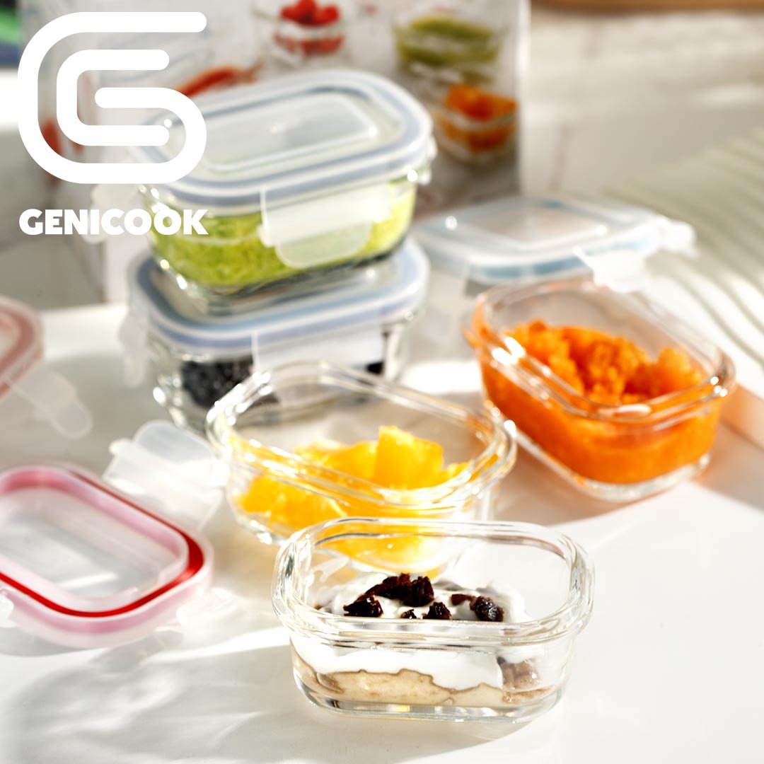 Mini Glass Container Set - Rectangular