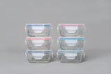 Mini Glass Container Set - Rectangular