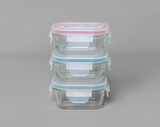 Mini Glass Container Set - Rectangular