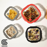 Glass Containers & Lids - Square