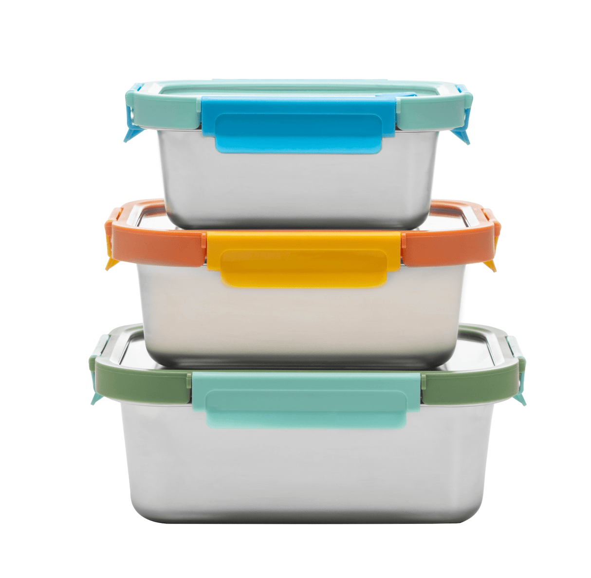 Multicolor Microwave Safe Stainless Steel Set