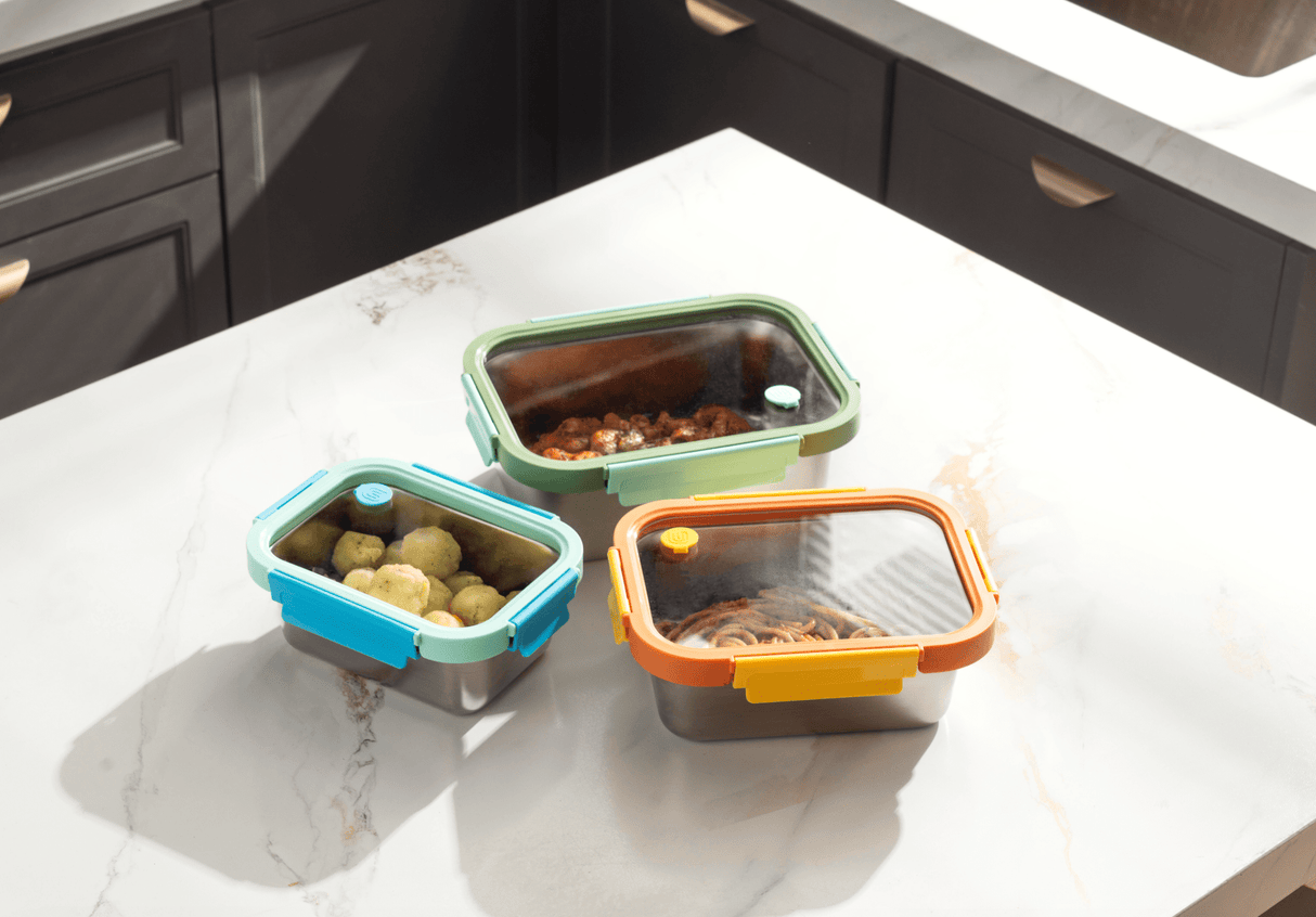Multicolor Microwave Safe Stainless Steel Set