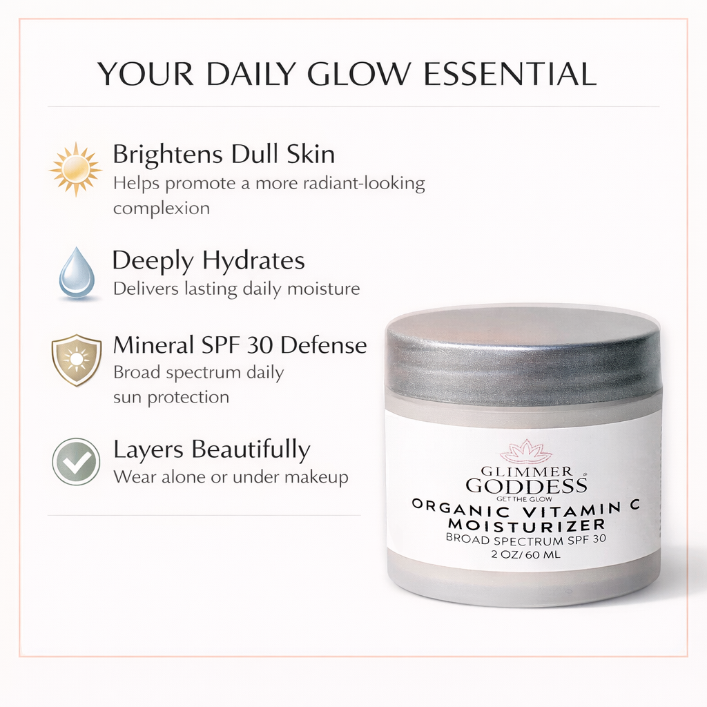 Organic Vitamin C Face Cream Reef-Safe SPF 30 - Brightens and Tightens Skin