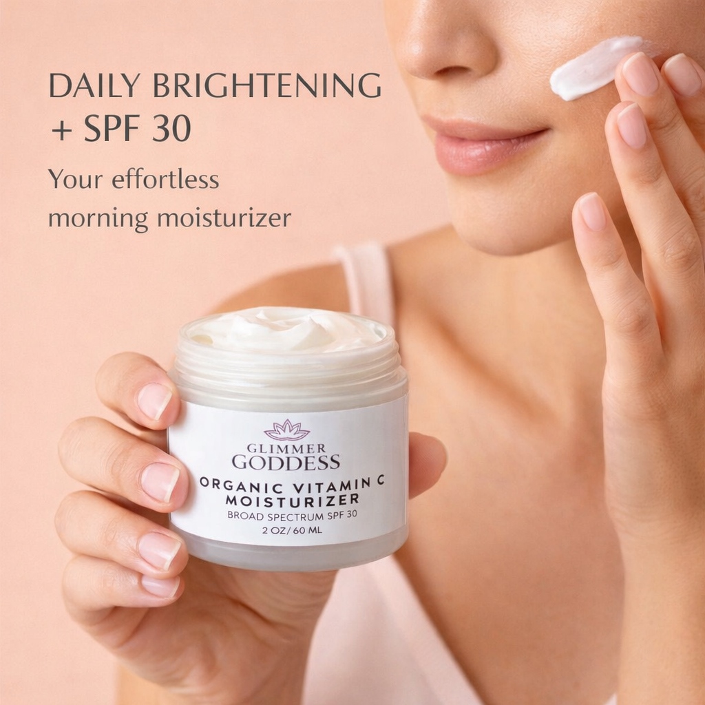 Organic Vitamin C Face Cream Reef-Safe SPF 30 - Brightens and Tightens Skin