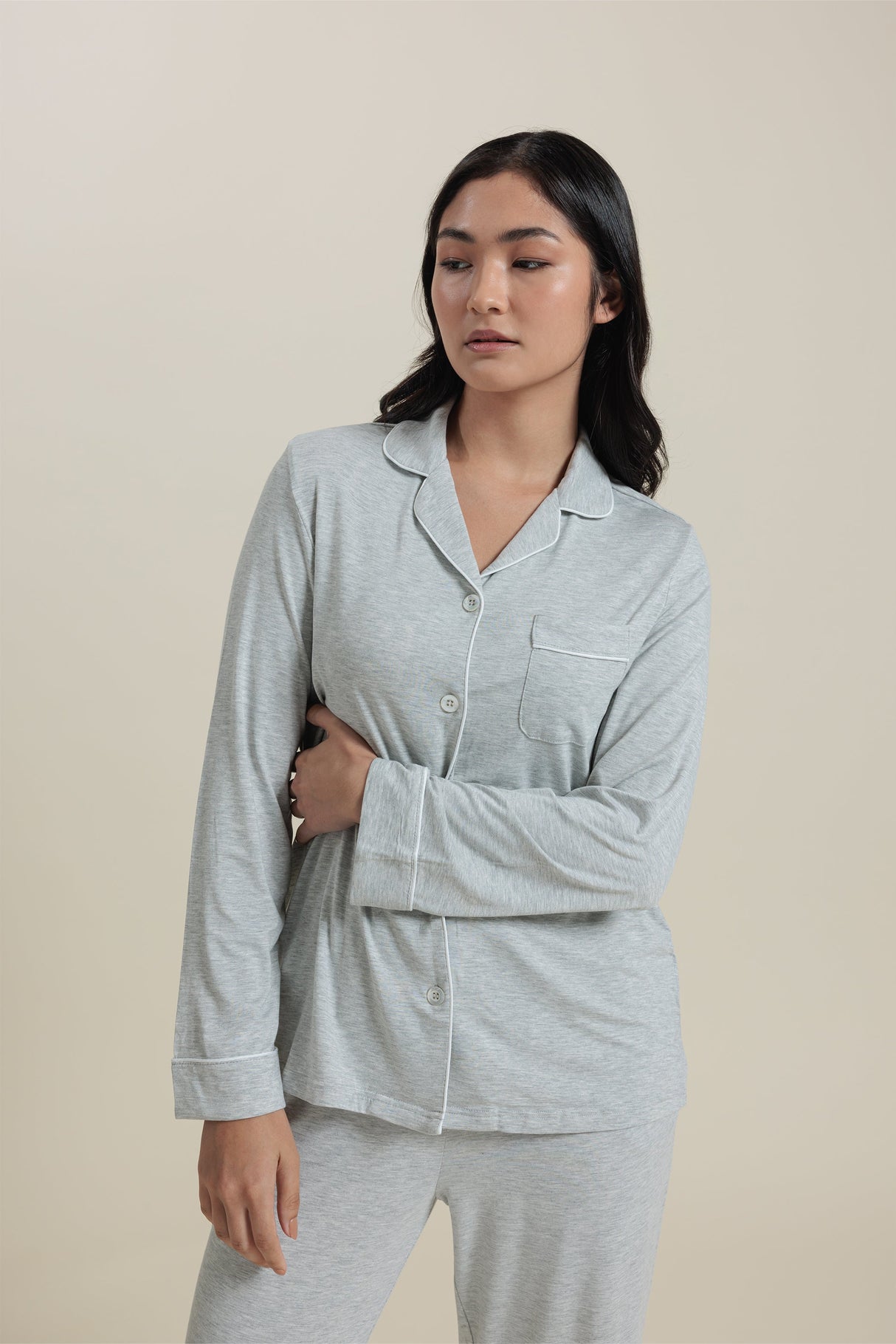 Bamboo Long Sleeve Pajama Top Shirt