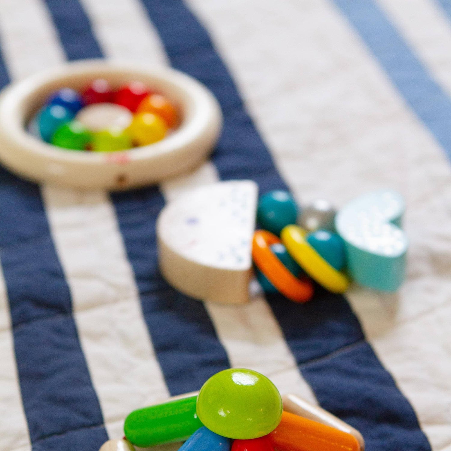 Color Carousel Wooden Baby Rattle