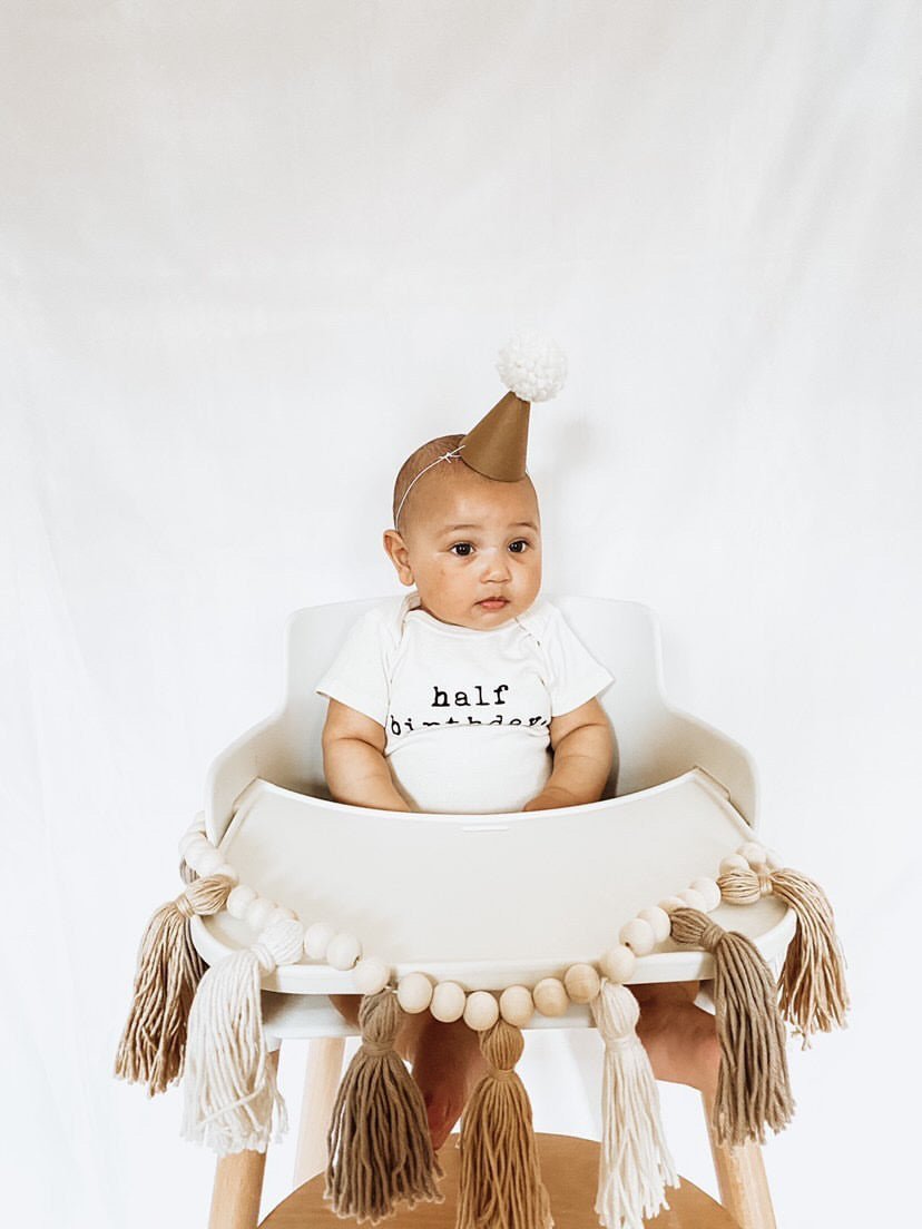 Half Birthday Organic Baby Bodysuit