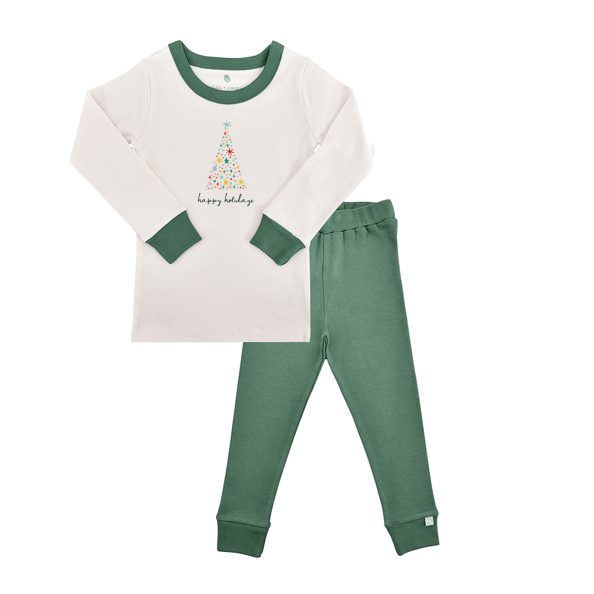 pajamas | happy holidays pine green