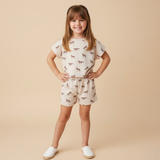 Organic Drop Shoulder Tee & Shorts Set - Horses