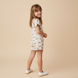 Organic Drop Shoulder Tee & Shorts Set - Horses