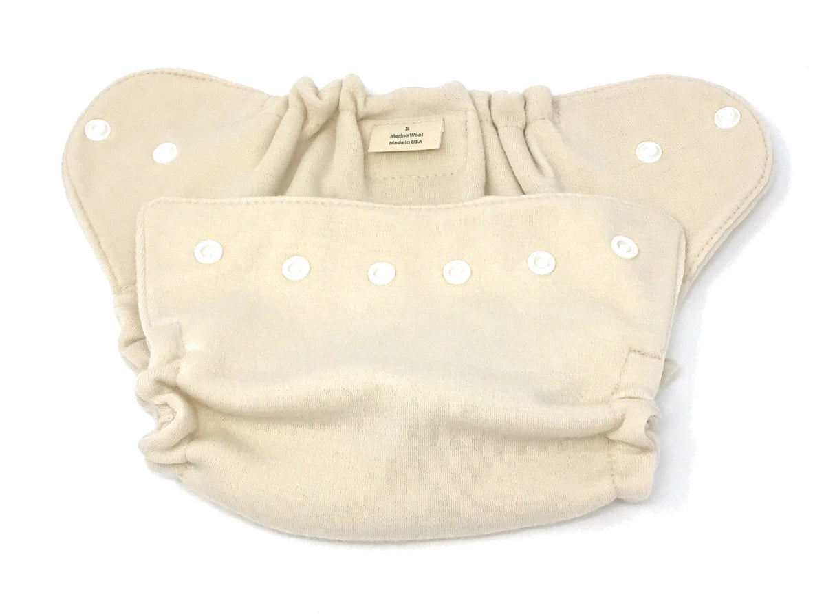 Natural Wool Snap Wrap Diaper Cover