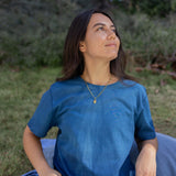 Indigo Hana Regenerative Cotton T-Shirt
