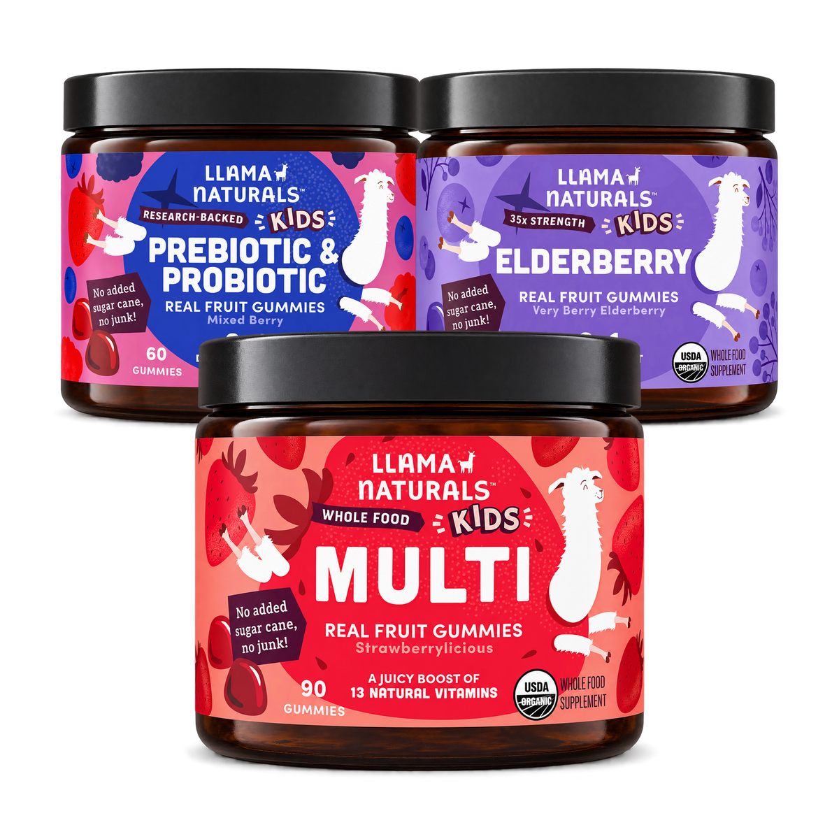 Kids Complete Wellness Bundle – Multi + Pre & Probiotic + Elderberry Gummies