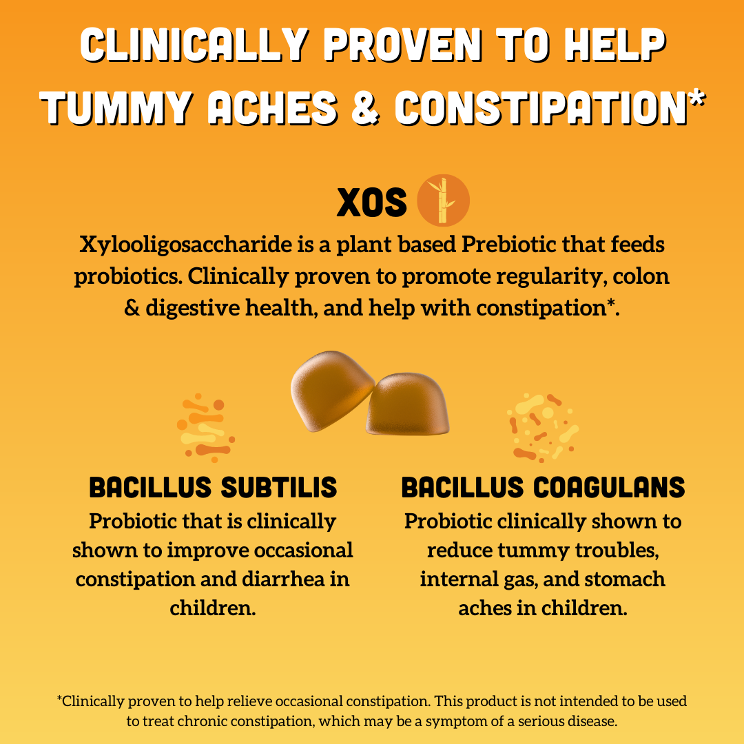 Kids Prebiotic & Probiotic Gummies, Peach Mango (60 ct)