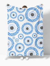 Cotton Gauze Throw Blanket - Evil Eye