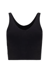 V Neck Organic Cotton Crop Tank