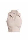 Dylan Organic Cotton Crop Polo Tank