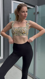Square Neck Organic Cotton Sports Bra