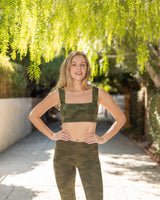 Square Neck Organic Cotton Sports Bra