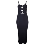 Heidi Cutout Detail Ribbed Maxi Dress