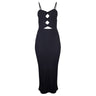 Heidi Cutout Detail Ribbed Maxi Dress