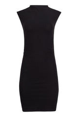 Kara Cotton Mock Neck Ruched Mini Dress