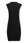 Kara Cotton Mock Neck Ruched Mini Dress