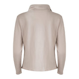 Khloe Cotton V-Neck Henley - Latte