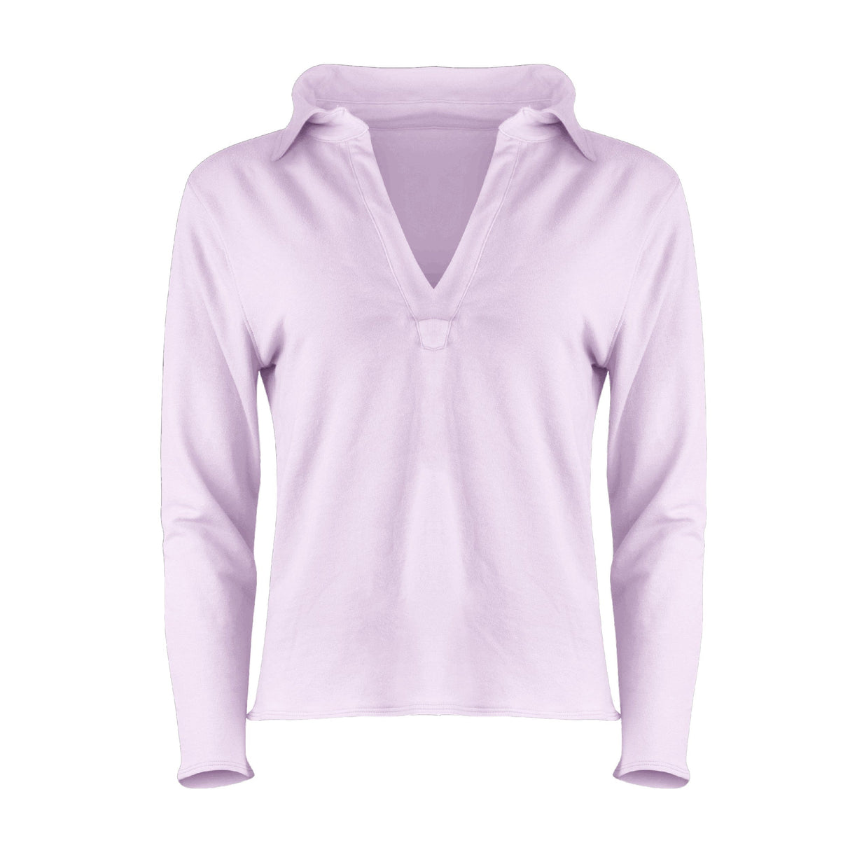 Khloe Cotton V-Neck Henley - Quartz