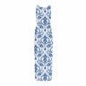 Krista Twist Dress - Blue Ikat