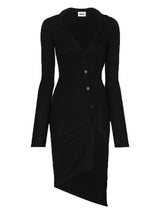Lizzie Long Sleeve Ribbed Button Dress