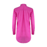 Naomi Linen Tunic Blouse - Pink Aster