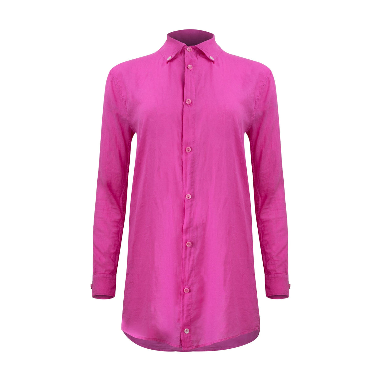 Naomi Linen Tunic Blouse - Pink Aster