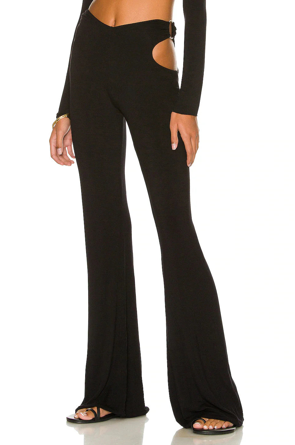 Runa Modal Side Cut-Out Pant - Black