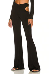Runa Modal Side Cut-Out Pant - Black