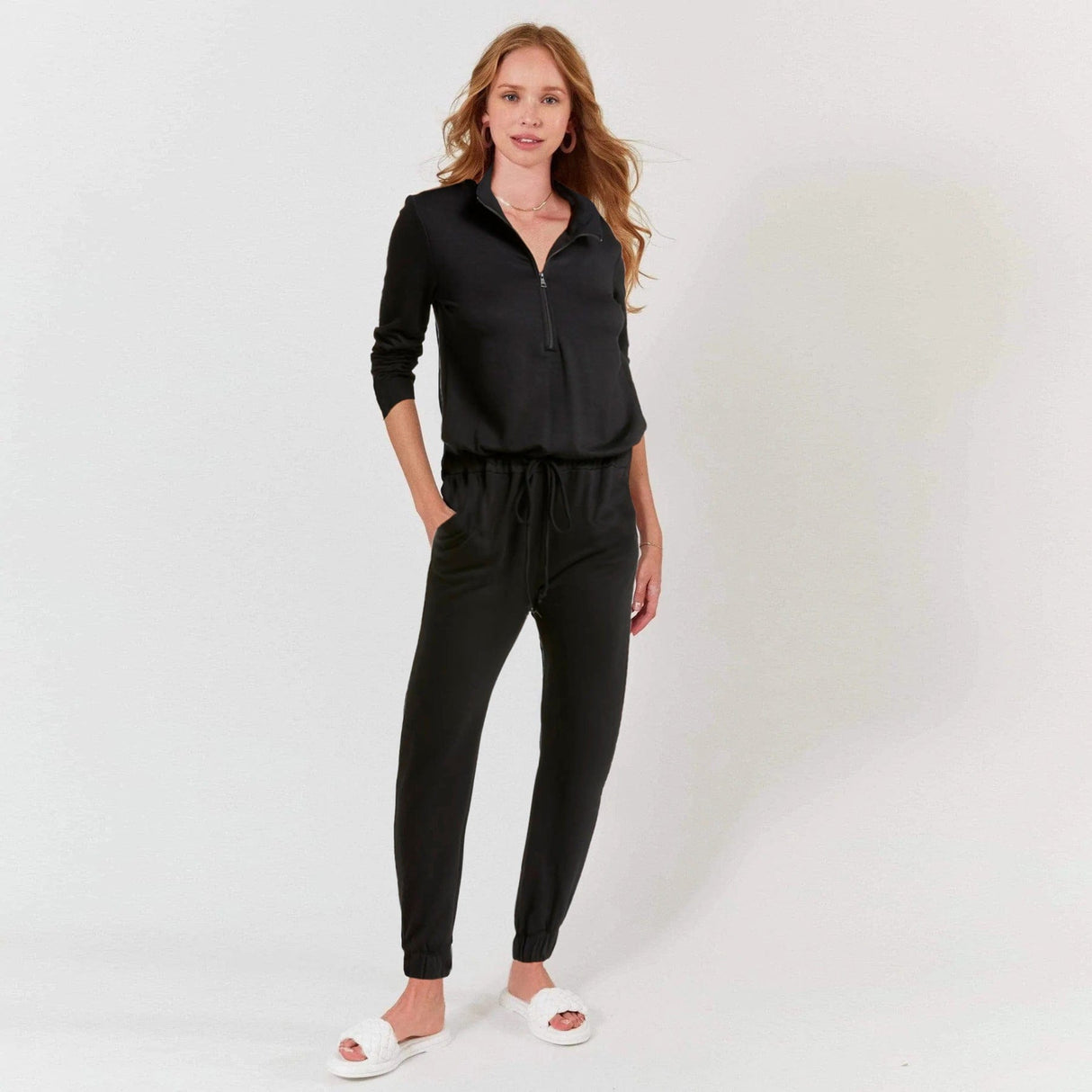 Ava Half Zip Modal Jumpsuit