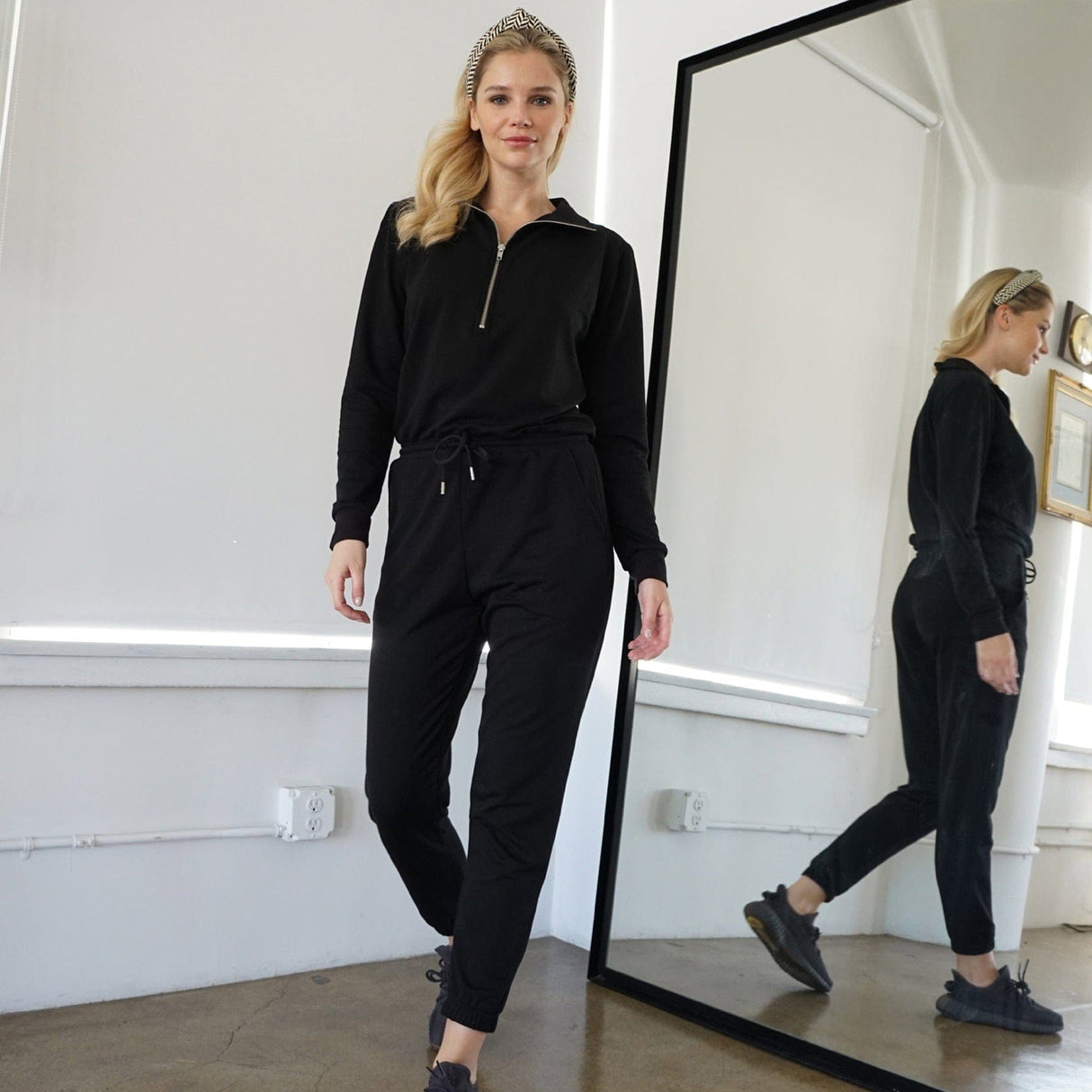 Ava Half Zip Modal Jumpsuit