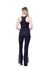 Ella Organic Cotton High-Rise Flare Stripe Leggings
