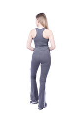 Ella Organic Cotton High-Rise Flare Stripe Leggings