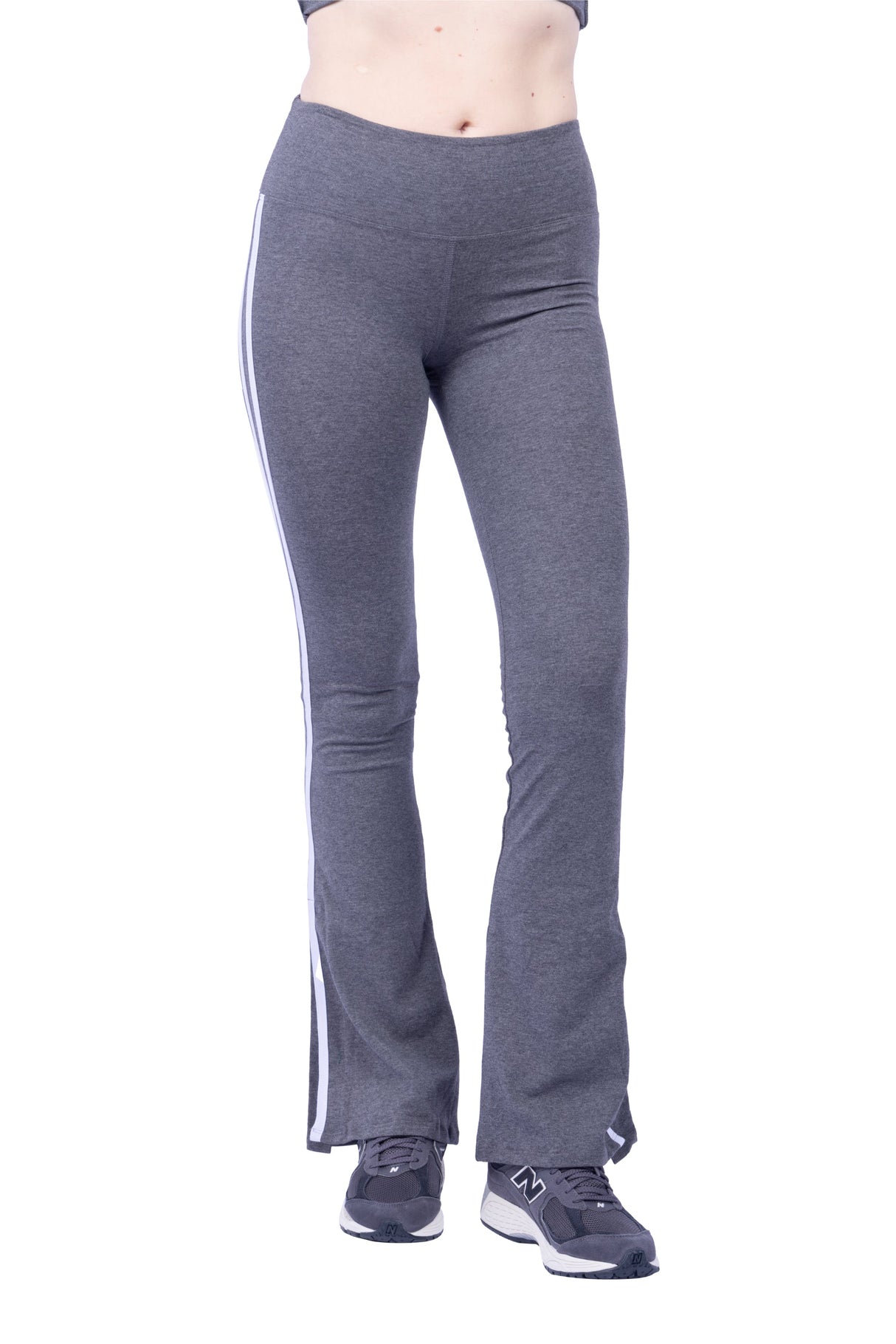 Ella Organic Cotton High-Rise Flare Stripe Leggings