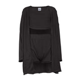 Kora Cotton 3-Piece Lounge Set - Black