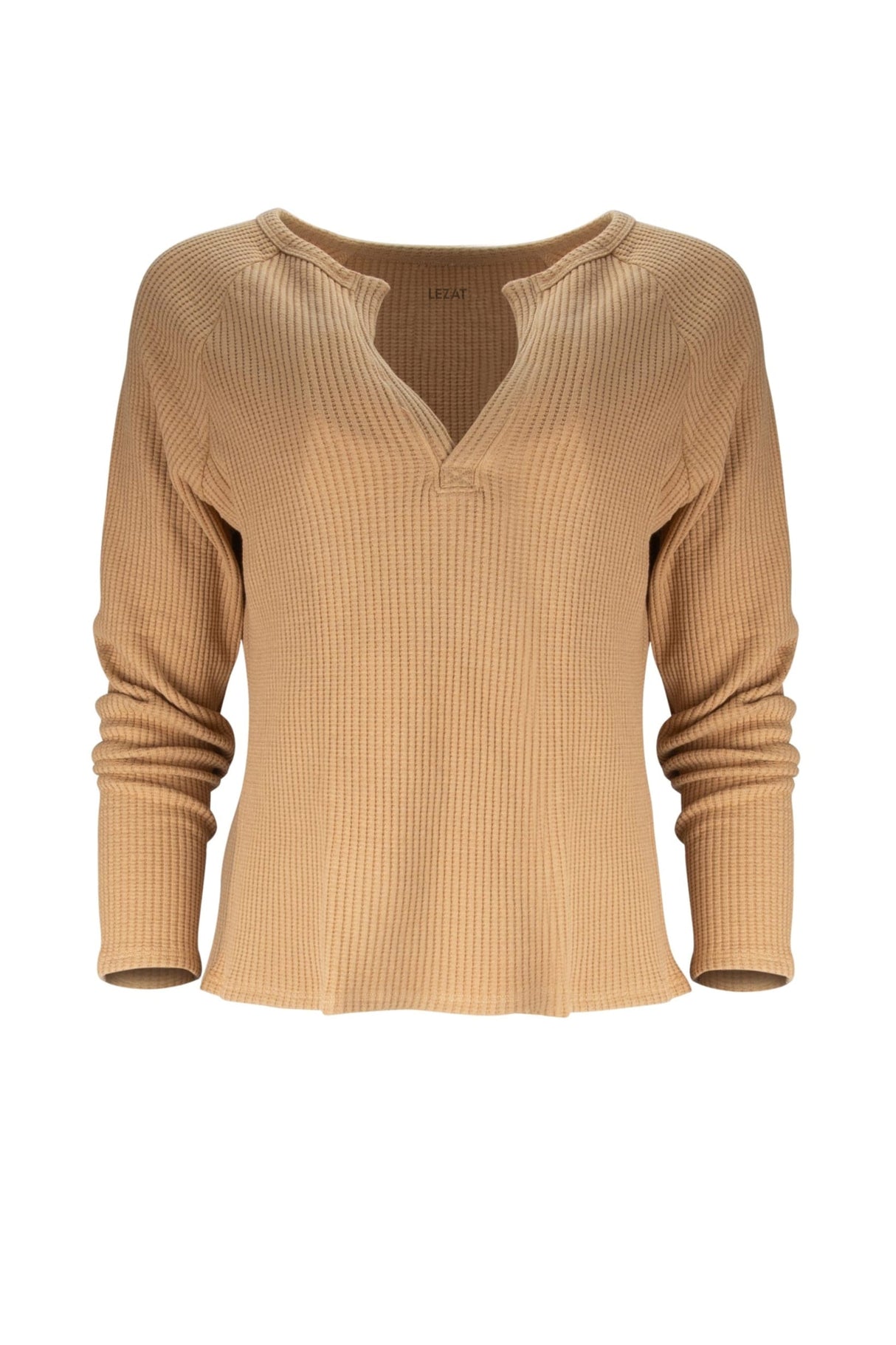 Jules Waffle Knit Organic Cotton V-Neck Pullover
