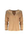 Jules Waffle Knit Organic Cotton V-Neck Pullover